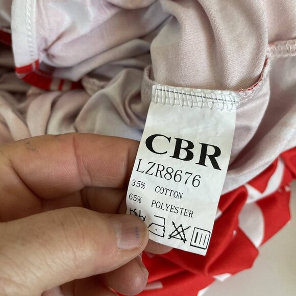 CBR One Piece Jumpsuit Women Large Red Long Sleeve Front Buttons Down - Picture 16 of 16